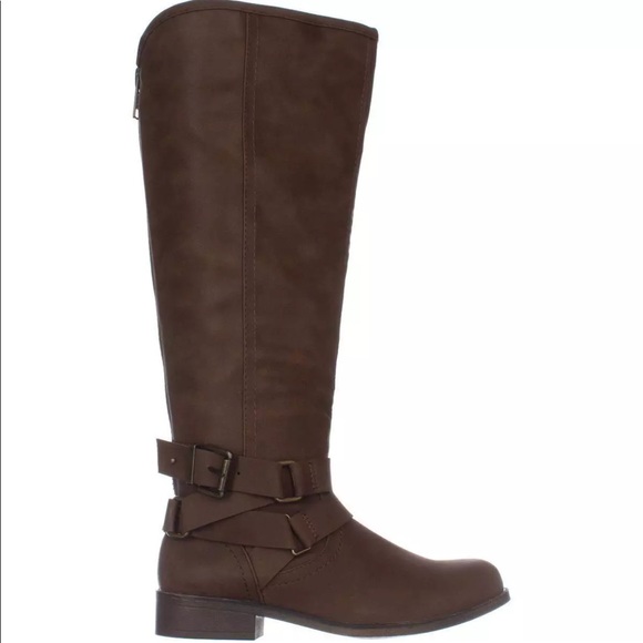 Madden Girl Shoes - Madden Girl Corporel Flat Riding Brown Boots, 6